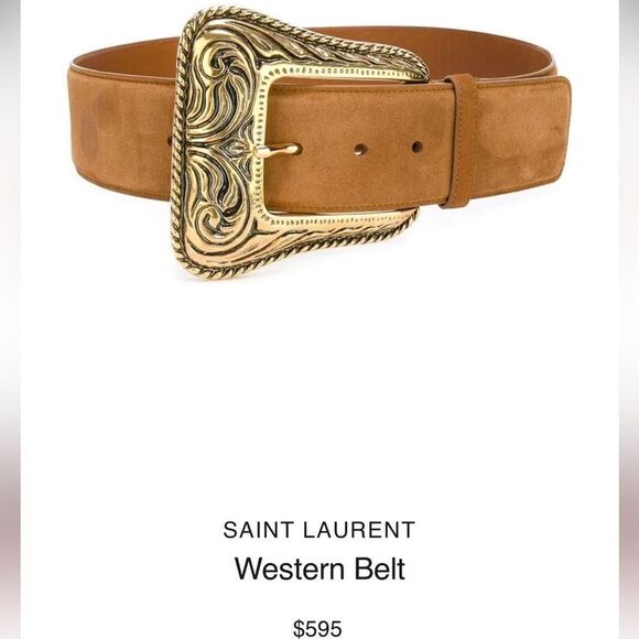 SAINT LAURENT
Western Belt with Gold Buckle #18 - Picture 1 of 8